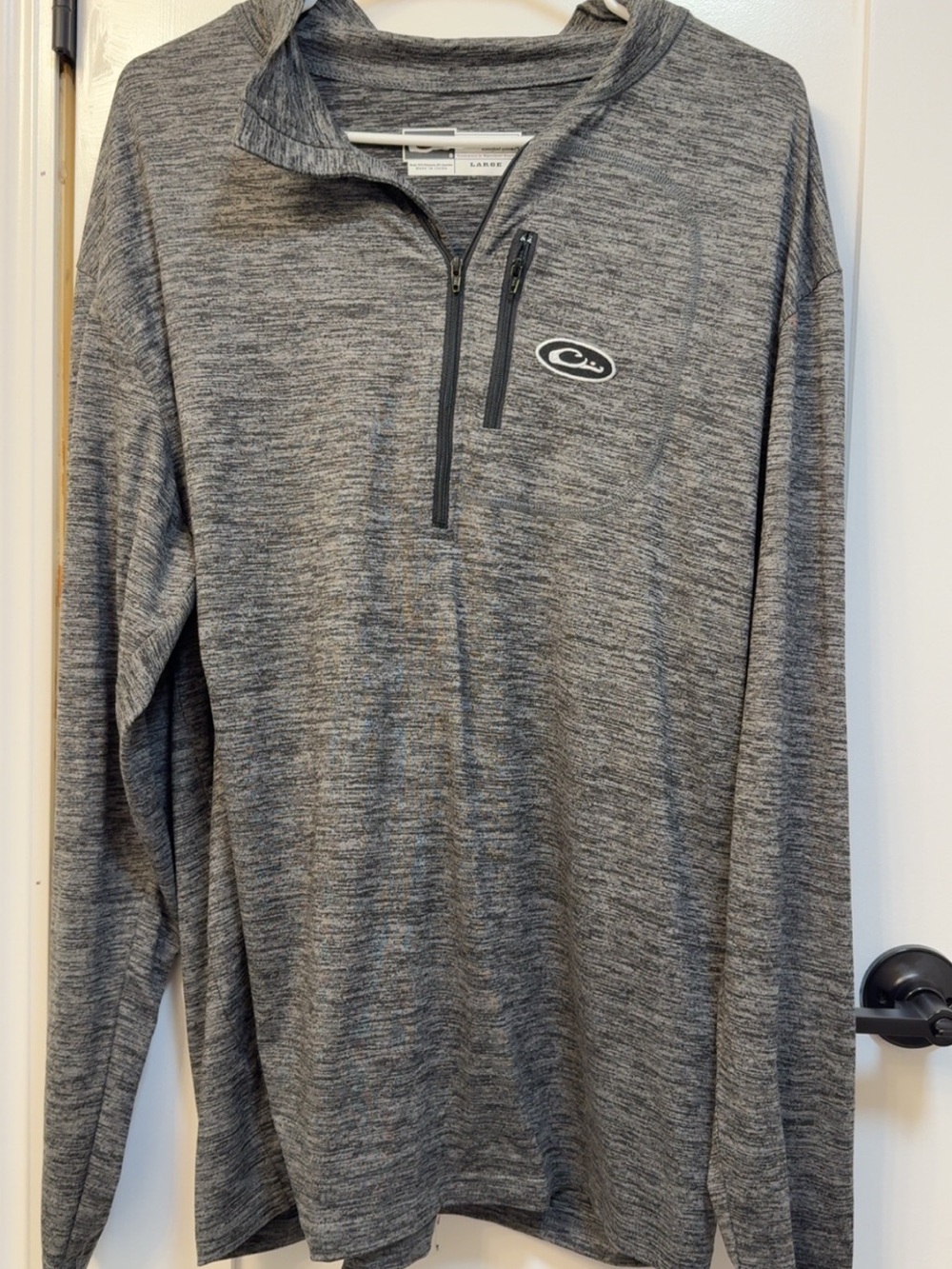 Drake Men's Heather Gray Quarter-Zip Pullover